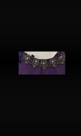 Vestido largo morado Mango Talla S