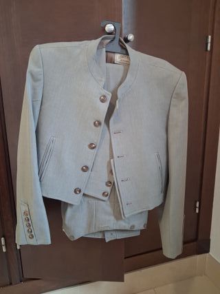 Traje de Flamenco Talla 40 Gris