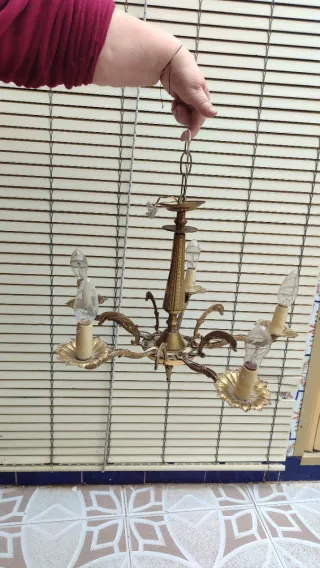 Lámpara de techo vintage dorada