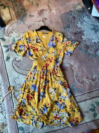 Vestido amarillo estampado Rut & Circle T.XS