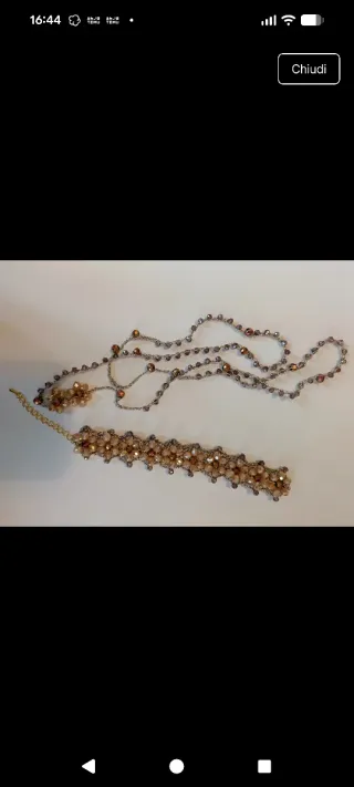 Collana e bracciale con perline