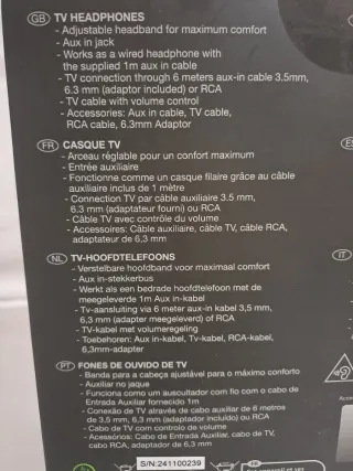 Auriculares Muse M-275 CTV TV Negros/Grises