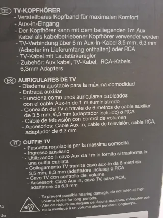 Auriculares Muse M-275 CTV TV Negros/Grises