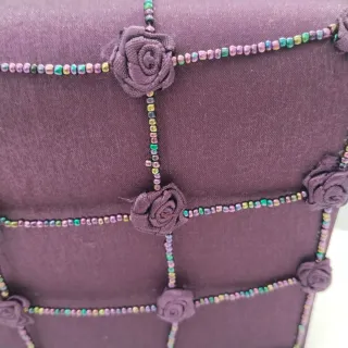 Bolso morado tela evento bodas
