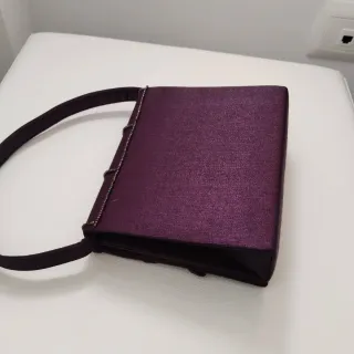 Bolso morado tela evento bodas