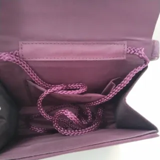 Bolso morado tela evento bodas