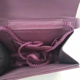 Bolso morado tela evento bodas