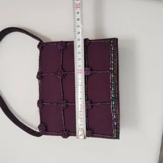 Bolso morado tela evento bodas