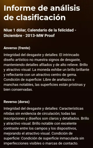 Niue 1 Dólar Diciembre Calendario Felicidad