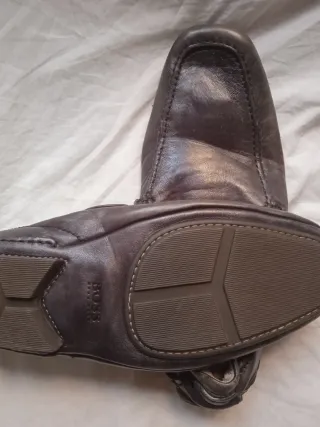 Mocasines Piel BOSS Talla 40.5 Marrón