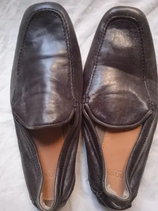 Mocasines Piel BOSS Talla 40.5 Marrón