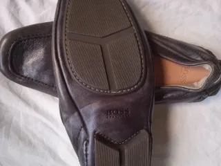 Mocasines Piel BOSS Talla 40.5 Marrón