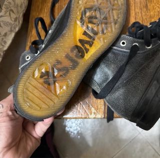 Converse scarpe alte grigio nere