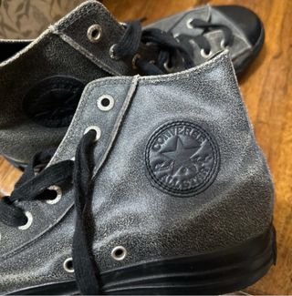 Converse scarpe alte grigio nere