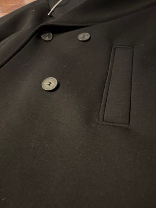 Abrigo Zara Mujer Neopreno Negro