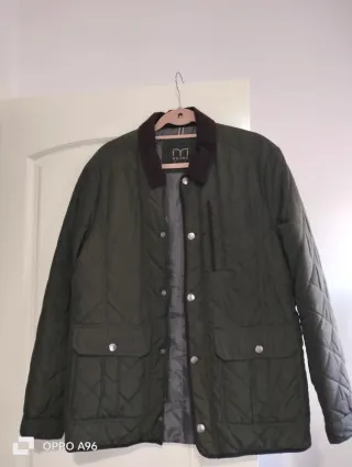 Parka acolchada,  Milano verde Talla L, nueva