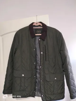 Parka acolchada,  Milano verde Talla L, nueva