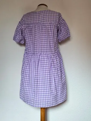 Vestido Compañía Fantástica cuadros lila XS