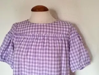 Vestido Compañía Fantástica cuadros lila XS