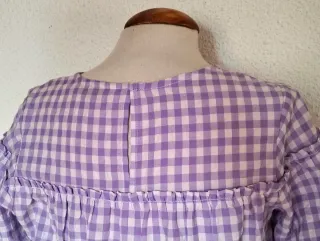 Vestido Compañía Fantástica cuadros lila XS