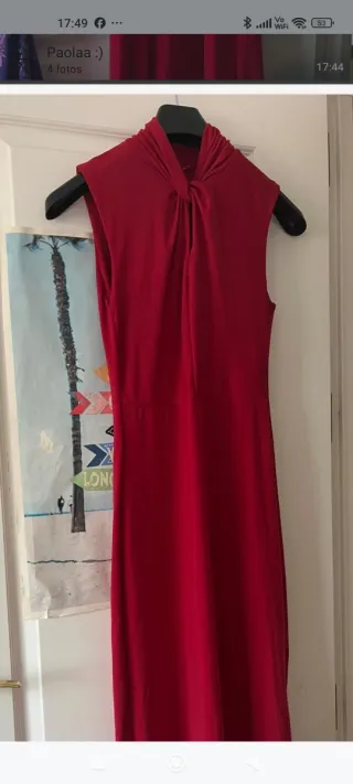 Vestido rojo elegante fiesta