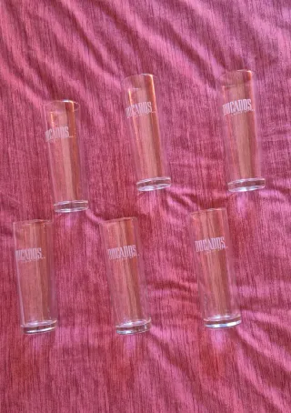 Lote de 6 Vasos Tubo 4 de Chupito y 3 bandejas.