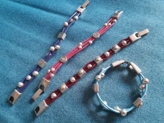 Lote de 15 pulseras de zamak artesanas