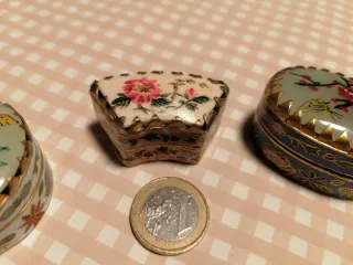 Lote cajitas cloisonné tapa cerámica