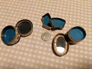 Lote cajitas cloisonné tapa cerámica