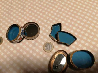 Lote cajitas cloisonné tapa cerámica