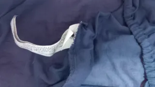 Blusa Zara azul marino sin mangas talla M