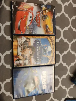 Lote 3 DVDs Disney Pixar: Cars, Ratatouille, Nemo
