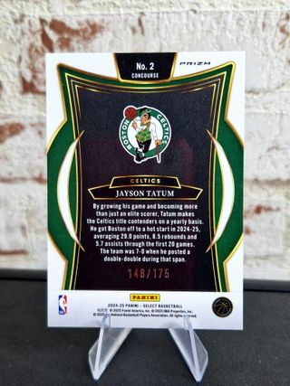 Jayson Tatum Panini Concourse Maroon Prizm /175