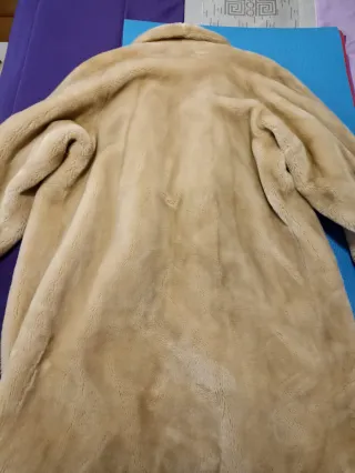 Abrigo Beige Imitación Piel