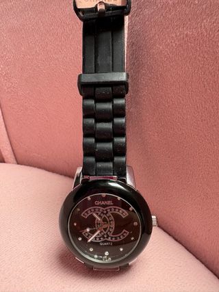 Reloj Chanel Cuarzo Negro y Plata