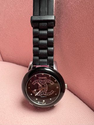 Reloj Chanel Cuarzo Negro y Plata