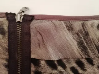 Falda Punto Roma volantes animal print