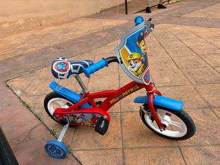 Bicicleta Patrulla Canina Roja y Azul