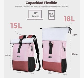 Mochila hk Enrollable Mujer Portátil 15.6
