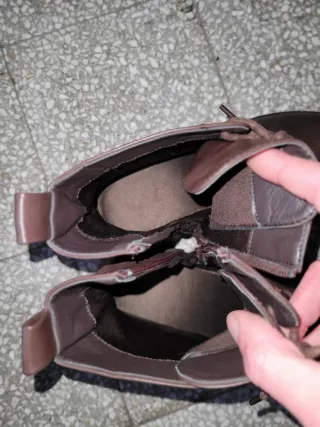 Stivaletti marroni similpelle donna