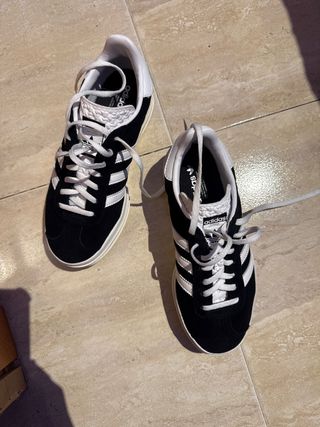 Adidas Gazelle Talla 38 Negro/Blanco