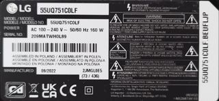 Piezas TV LG 55UQ751C0LF