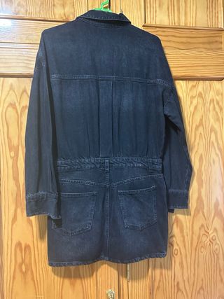 Vestido vaquero negro Zara Talla M