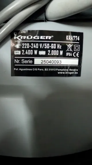 Aspiradora Profesional KRÜGER KRA774 ¡NUEVA!