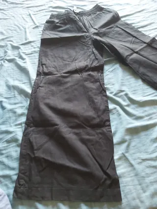 Pantaloni larghi Calzedonia Lino Neri Taglia S