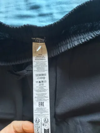 Pantaloni larghi Calzedonia Lino Neri Taglia S