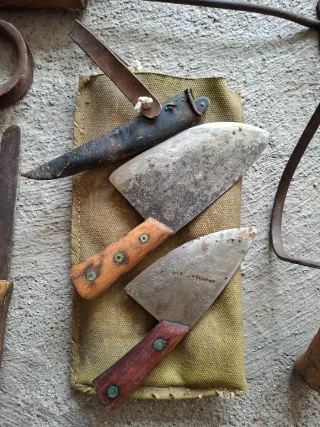 Herramientas antiguas rurales