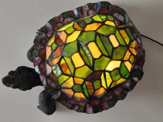 Lámpara Tiffany Tortuga Vidrio Metal