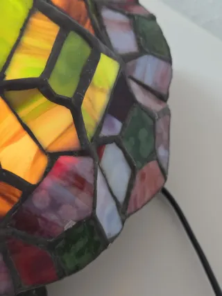 Lámpara Tiffany Tortuga Vidrio Metal