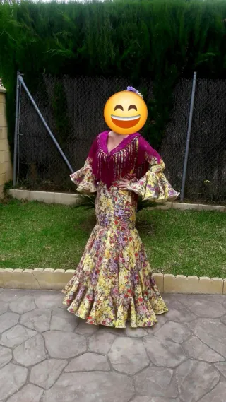 Traje de flamenca estampado floral